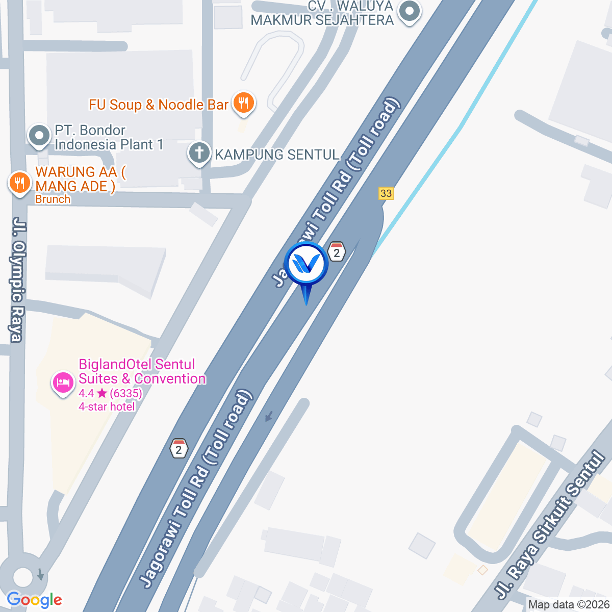 Peta Lokasi Jl. Tol Jagorawi KM 32+00, Kab Bogor