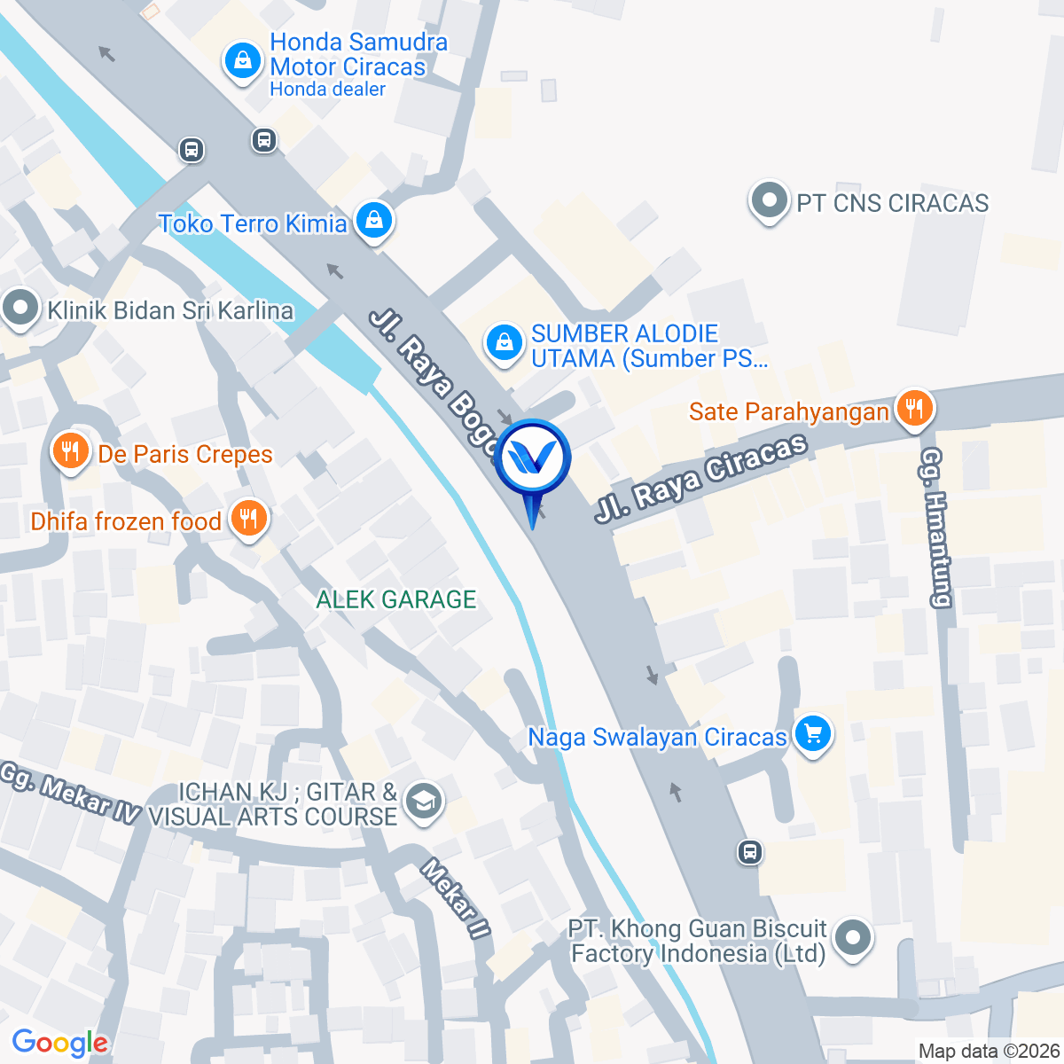 Peta Lokasi Jl. Raya Ciracas (Jl. Raya Bogor), Jakarta Timur