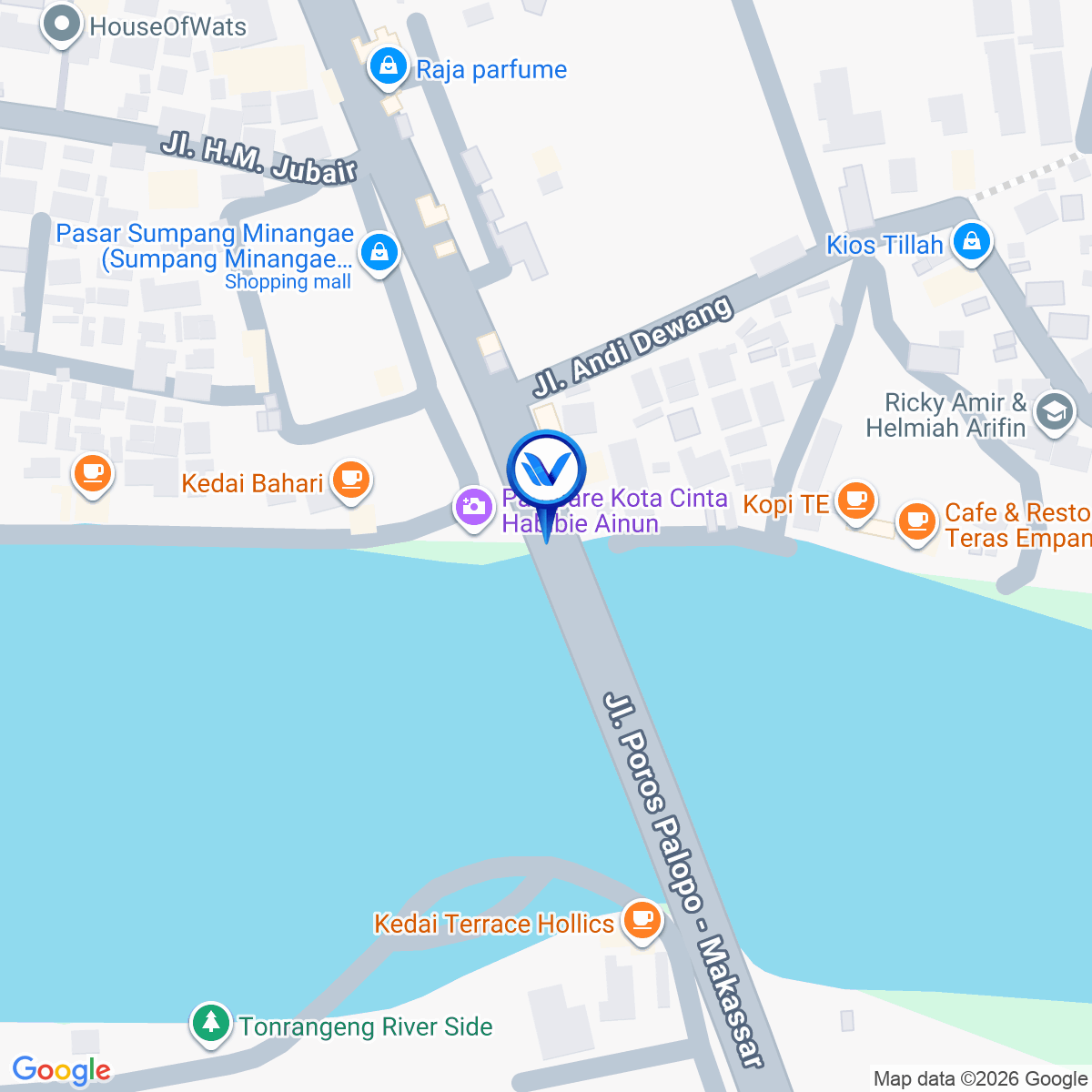 Peta Lokasi JL. Bau Masepe (Jembatan Sumpang), Parepare