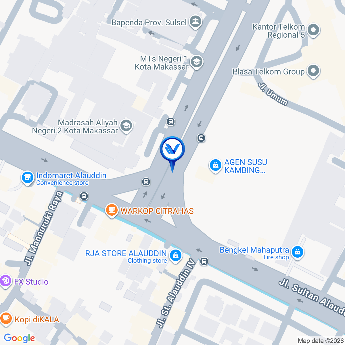 Peta Lokasi Jl. AP. Pettarani, Makassar