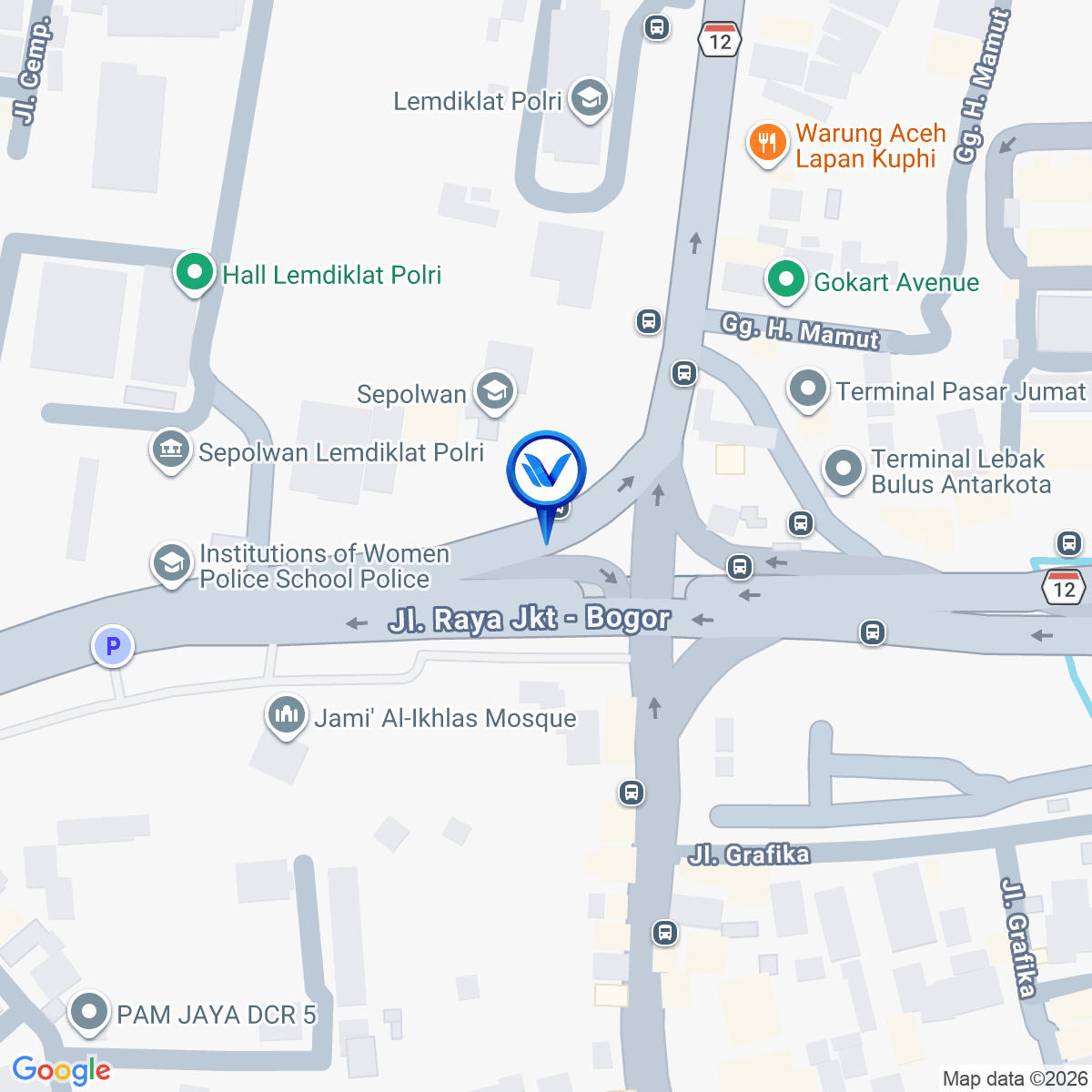 Peta Lokasi Jl. Ir H Juanda, Jakarta Selatan