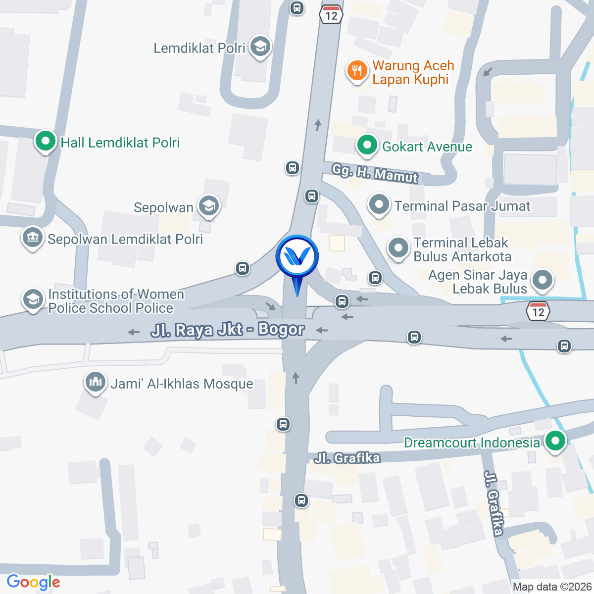 Peta Lokasi Jl. Ciputat Raya (Terminal Lebak Bulus), Jakarta Selatan