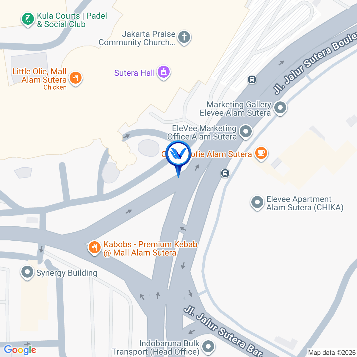 Peta Lokasi Jl. Jalur Sutera Boulevard (Depan Mall Alam Sutera), Tangerang