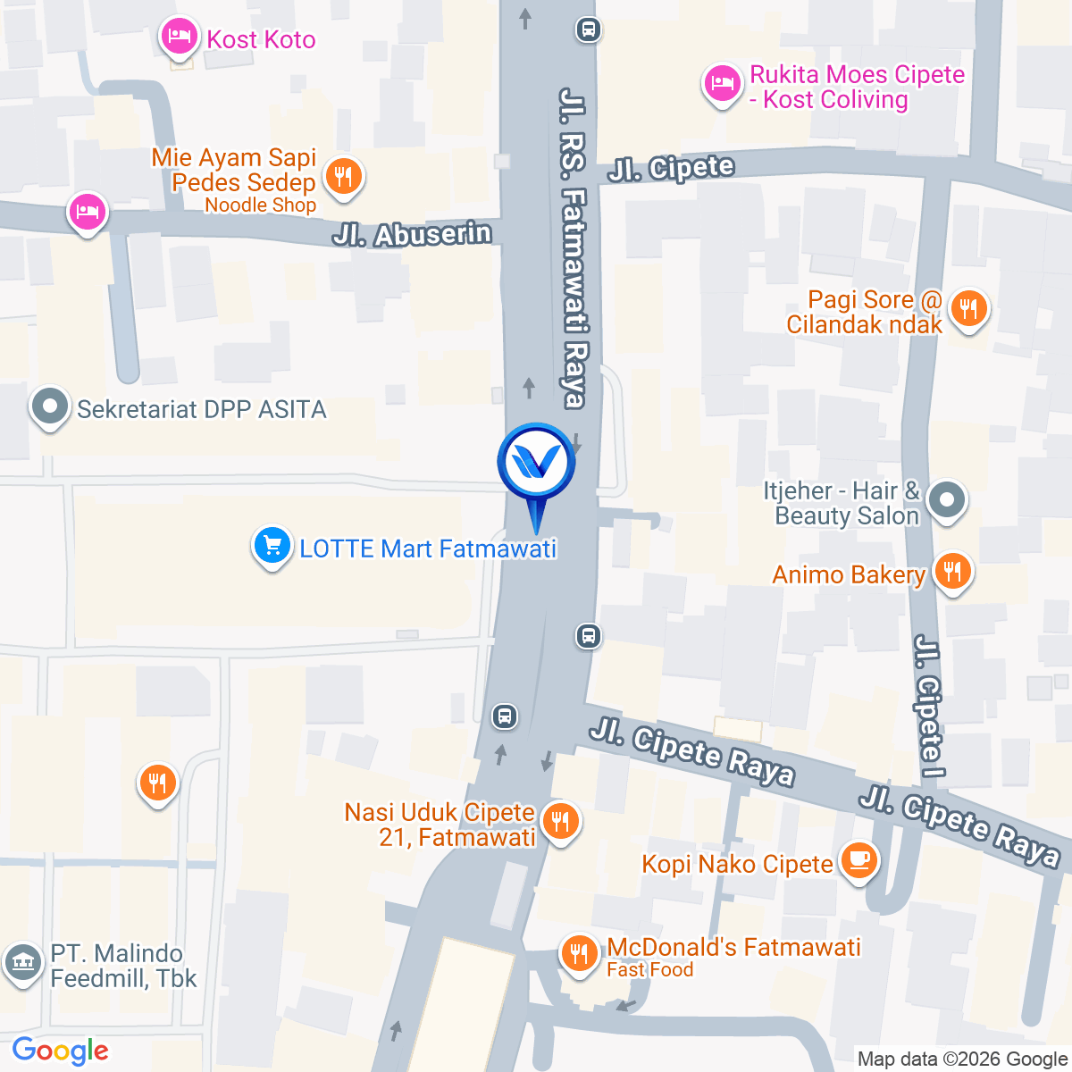 Peta Lokasi STATIC CIPETE – SET 3 JL. RS Fatmawati Raya, Cipete, Jakarta Selatan