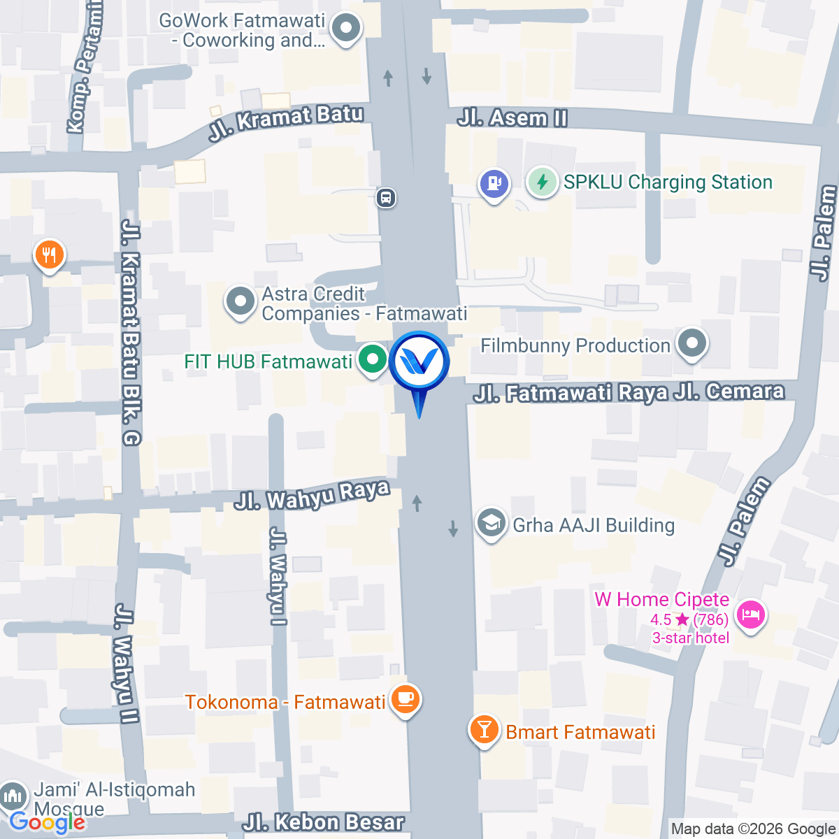 Peta Lokasi STATIC CIPETE – SET 5 JL. RS Fatmawati Raya, Cipete, Jakarta Selatan