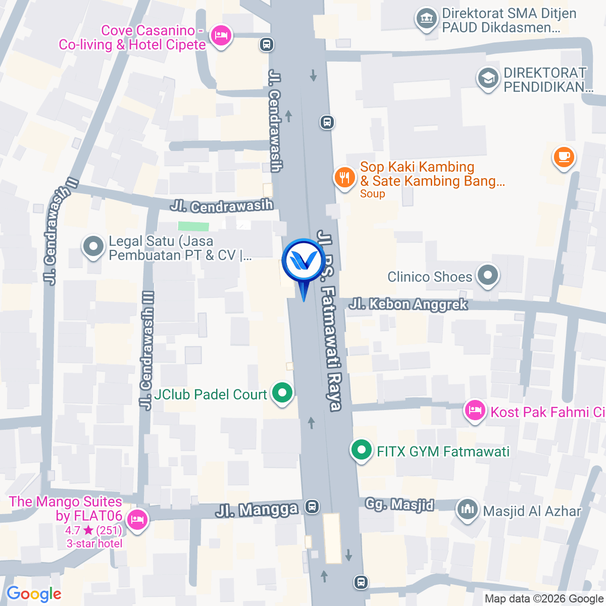 Peta Lokasi STATIC CIPETE – SET 7 JL. RS Fatmawati Raya, Cipete, Jakarta Selatan