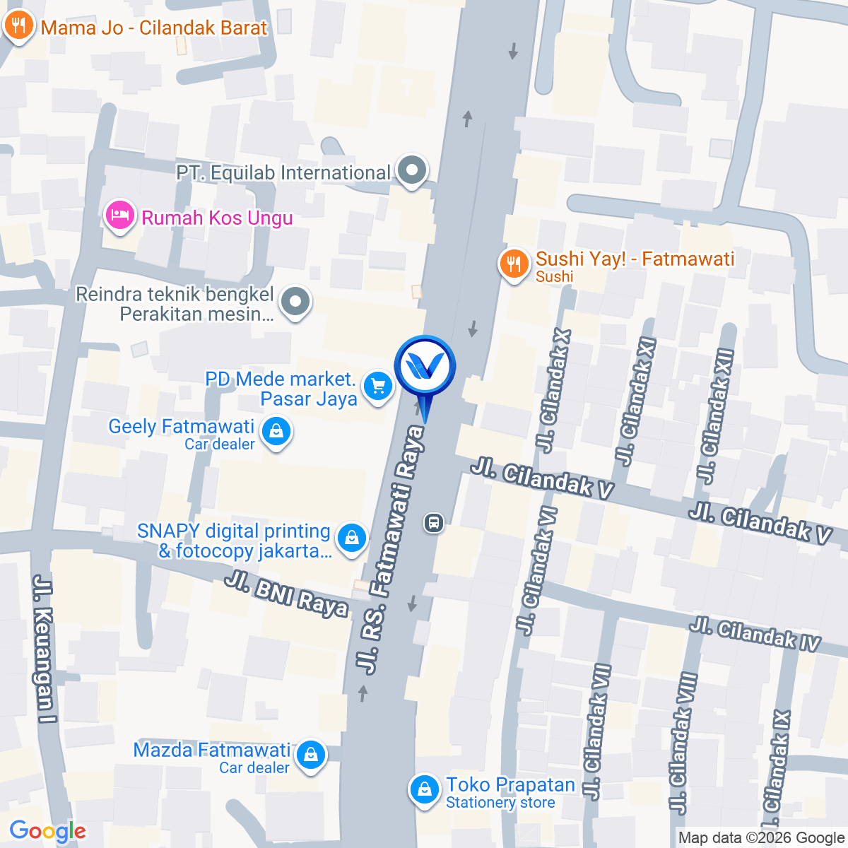 Peta Lokasi STATIC FATMAWATI – SET 6 JL. RS Fatmawati Raya, Cilandak, Jakarta Selatan